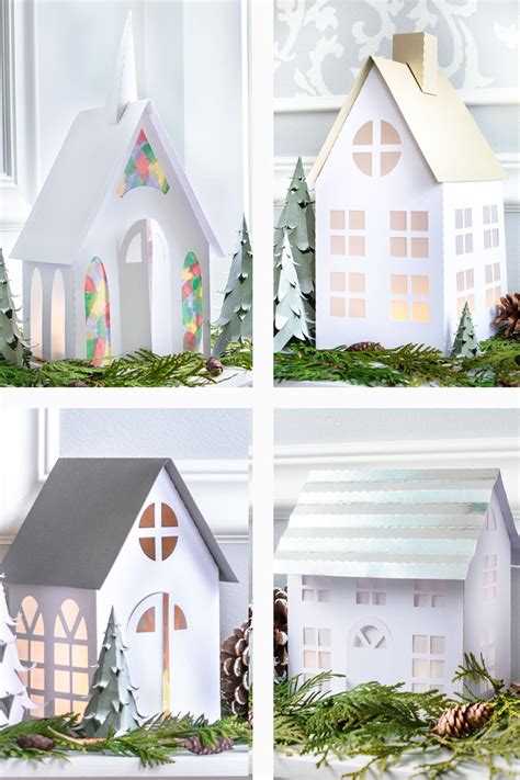 Printable Diy Christmas Village Houses Template